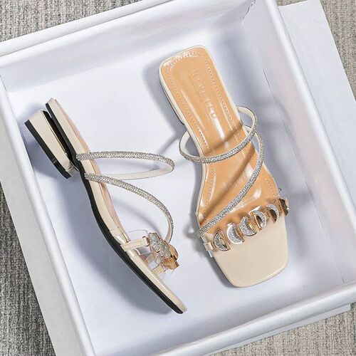 2023 summer new womens slippers outdoor sandals casual