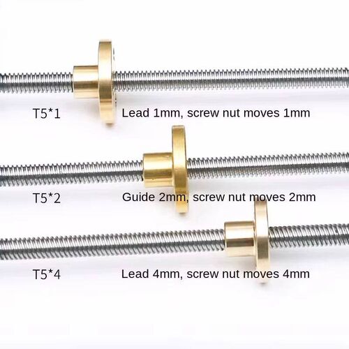 T5 Lead Screw 304 stainless steel Diameter 5mm Thread 8mm Pi