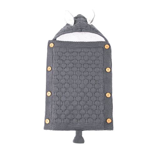 Wool Knitted Baby Sleeping Bag With Buttons, Velvet Rabbit E