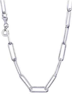 Real Shine Black Enamel Line Art People Long Link Cable Chai