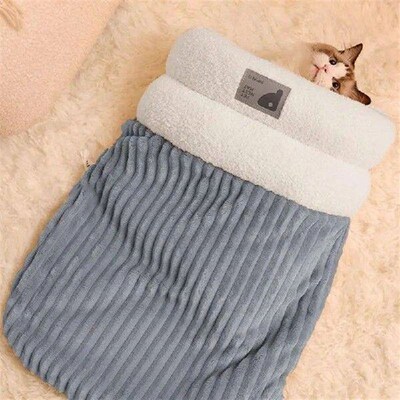 Cat Cave Sleeping Bag Pet Mat Winter Thickening Warming Pad
