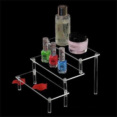1 Tier Acrylic Display Stand Clear Display Riser Rack for