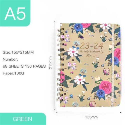 2023-2024 Week Planner Coil Note Suitable For Planning