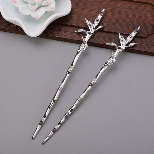 Chinese Hair s Bamboo Shaped Metal Hairpins Girls Hanfu Part