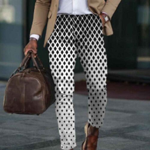 Mens fashion check small foot trousers男式时尚格纹小脚西裤