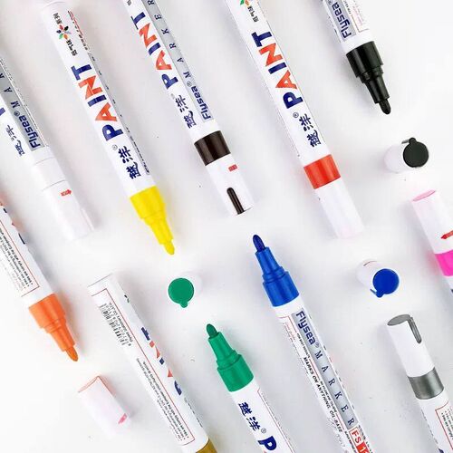 12 Color White Waterproof Rubber Permanent Paint Marker Pen