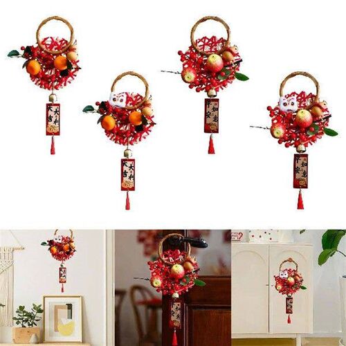 Decorative Door Knob Small Hanging Wreath Lunar New Year