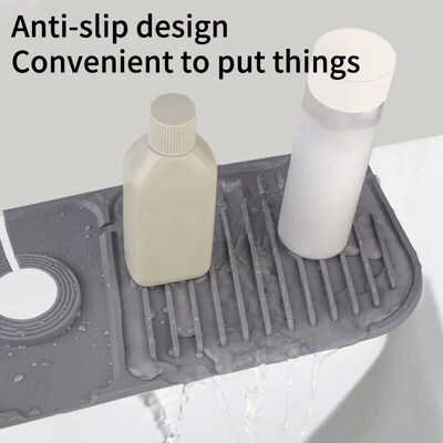 Kitchen Silicone Faucet Mat Faucet Water Catcher Mat Sink Sp