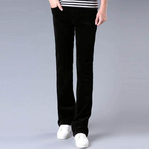 Mens micro flared pants with flared corduroy and elastic