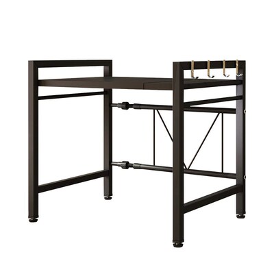 Microwave Storage Rack Kitchen Household Retractable Table T