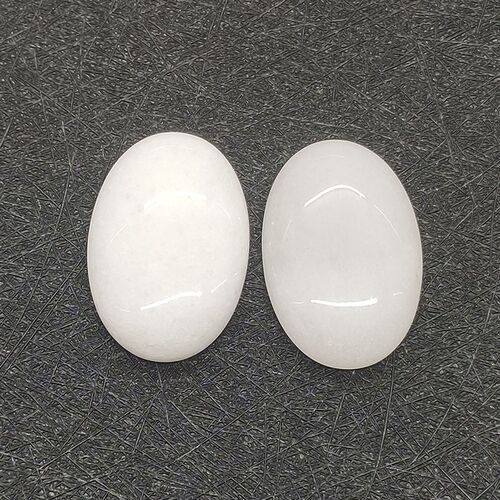 2pcs/Bag 18 Colors Natural Stone Cabochons 20x30x7mm Oval Pa