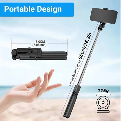 BSLIUFANG 2025 Selfie Stick Tripod Extendable Wireless Bluet