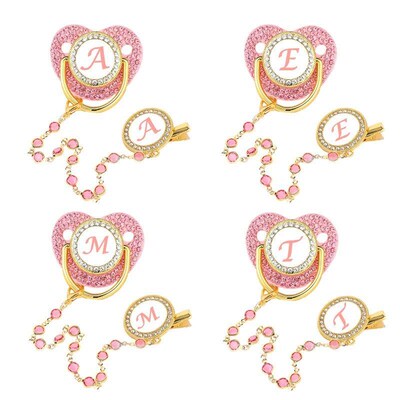 26 Letters Baby Pacifier Clip Holder Newborn Dummy Soother B