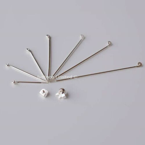 2Pcs New Black White Cloth Fabric Flower Brooch Pins Lace
