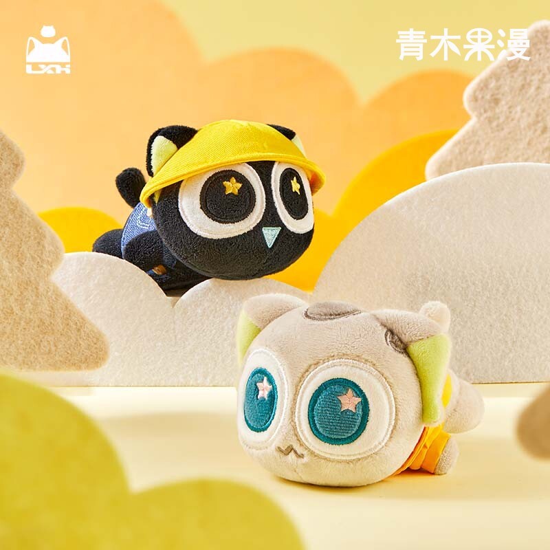 正版罗小黑趴趴毛绒站肩