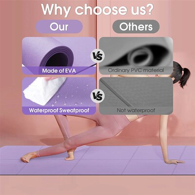 Foldable Yoga Mat Eco Friendly EVA Folding Travel Fitness Ex