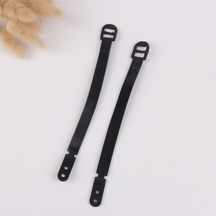 PVC环保行李箱挂牌带子捆孔绑带行李牌挂绳黑色吊牌扣带100条