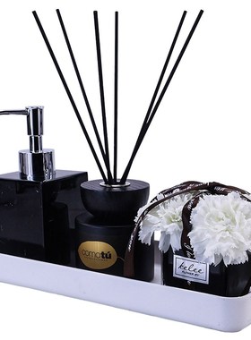 样板房卫生间浴室柜摆件洗手台洗漱装托盘香薰饰品民宿公寓软装