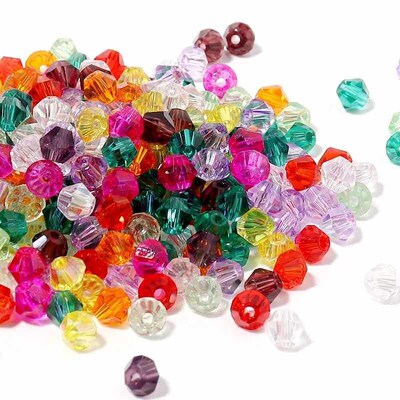1 Box Faceted Glass Crystal Beads Set Briolette Rondelle Bea