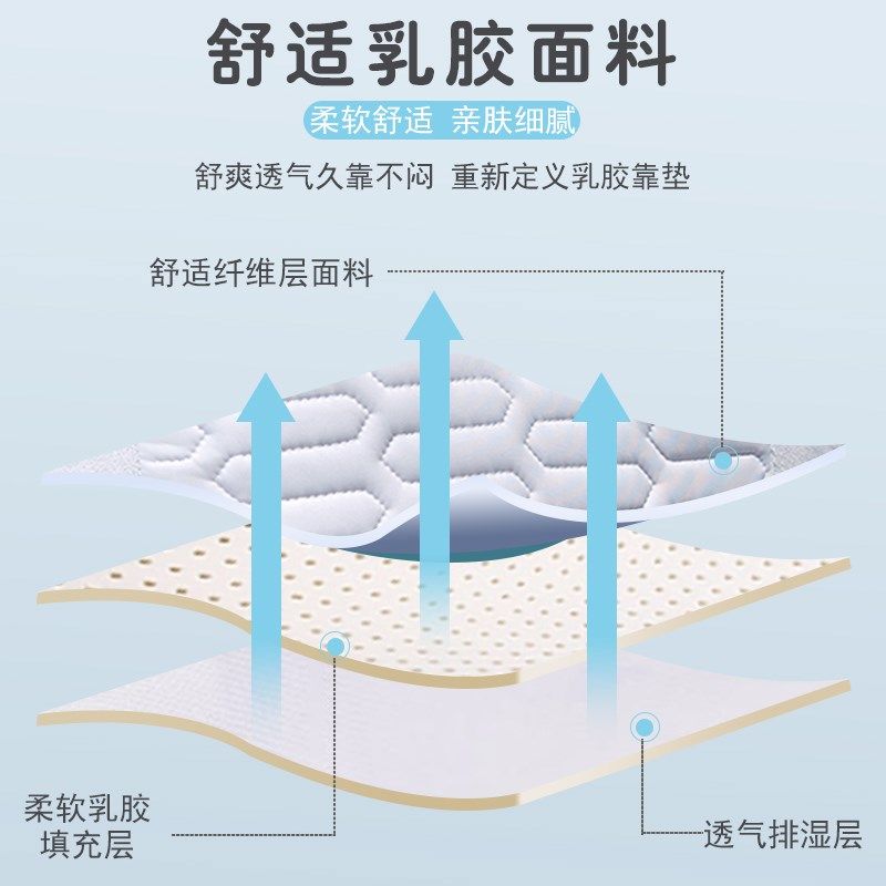 乳胶床头靠垫软包护腰靠枕大靠背孕妇沙发抱枕宿舍床上看书枕头夏,居家布艺,床头靠垫,淘宝优惠券,粉丝福利购,淘宝优惠卷