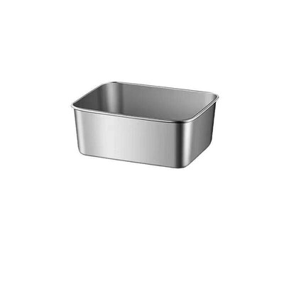 Lidded stainless steel food storage box, freezer container,
