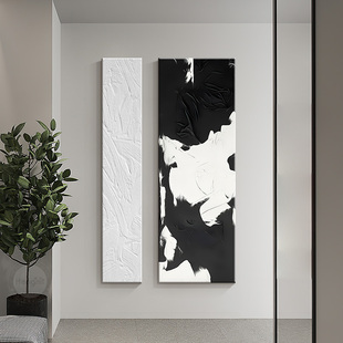 侘寂风入户玄关装饰画抽象艺术肌理画客厅挂画极简走廊过道墙壁画