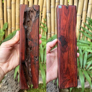 缅甸花梨大果紫檀 镇纸压尺惊堂木摆件木料 茶托底座红木工艺品