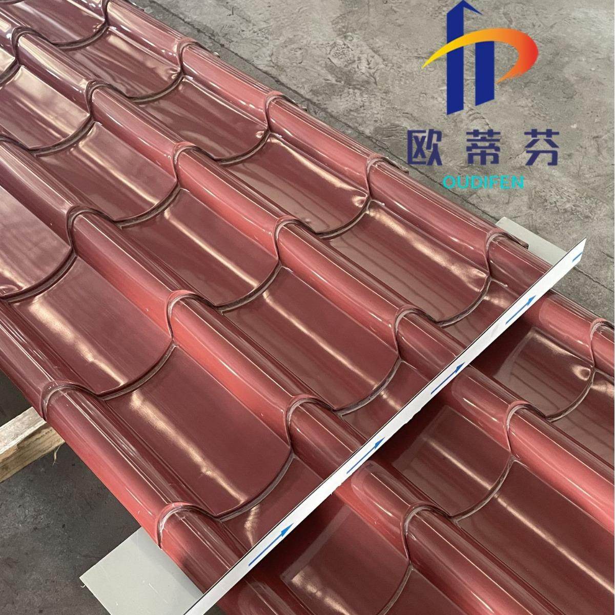 765型钢结构金属屋面瓦 0.5mm彩钢屋脊瓦 建材工程仿古彩钢琉璃瓦,基础建材,屋顶装饰瓦,淘宝优惠券,粉丝福利购,淘宝优惠卷