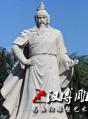 玻璃钢仿铜戚继光雕塑景观园林铸铜古代名人塑像铜雕历史人物定制