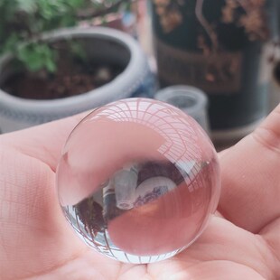 天然白水晶球全纯净体原矿石打磨摩尼宝珠