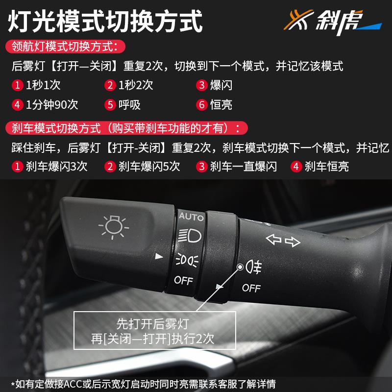 适用于20-23款长安逸动PLUS后雾灯改装爆闪LED领航灯防追尾巡航灯