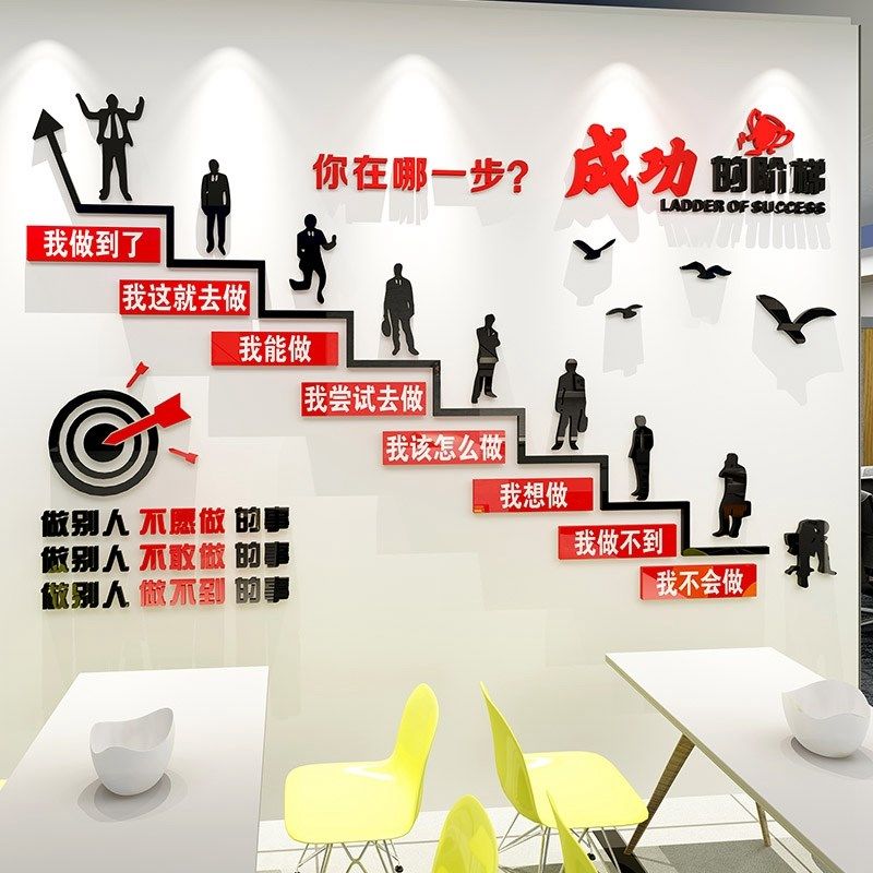 成功的阶梯墙贴过道楼梯墙面装饰工作室办公室文化墙壁激励志标语,家居饰品,软装墙贴,淘宝优惠券,粉丝福利购,淘宝优惠卷
