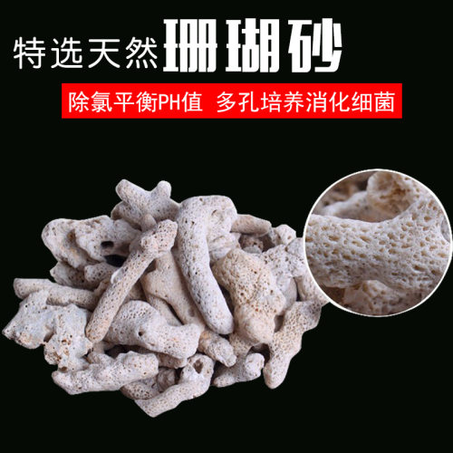 鱼缸过滤材料珊瑚石珊瑚砂玻璃陶瓷环火山石珊瑚骨水族箱净水滤材