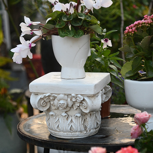 欧式罗马柱小柱头创意摆件底座庭院装饰阳台布景摄影道具婚庆摆设