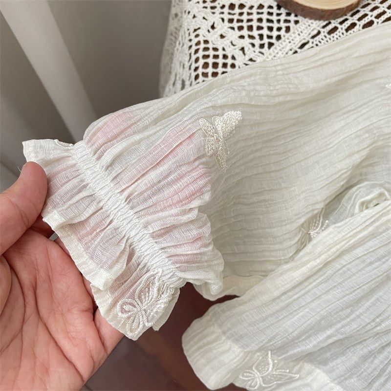 夏季洋气女童儿童幼儿园宝宝蝴蝶提花防晒外套薄款小披肩空调开衫,童装/婴儿装/亲子装,普通外套,淘宝优惠券,粉丝福利购,淘宝优惠卷