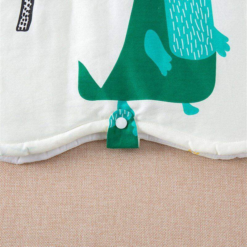 婴儿纯棉睡袍秋冬季儿童夹棉睡袋男女童防踢被宝宝加棉加厚家居服