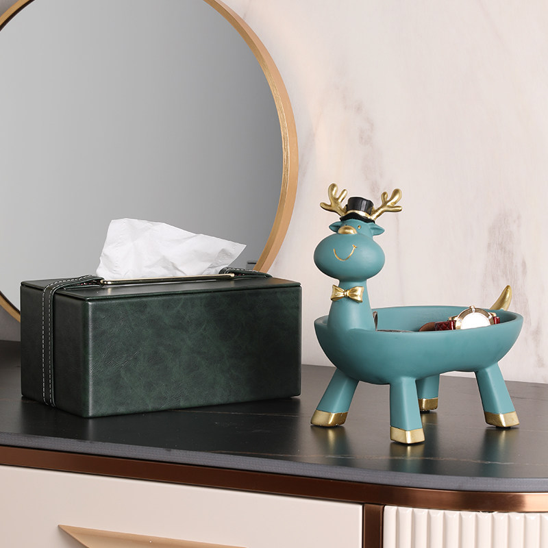 入户钥匙收纳摆件桌面柜子上装饰品实用家居鞋柜玄关放首饰收纳盒