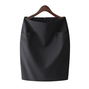 一步裙 裙黑色正装 职业裙包臀半身裙女2021年夏工装 短裙子工作西装