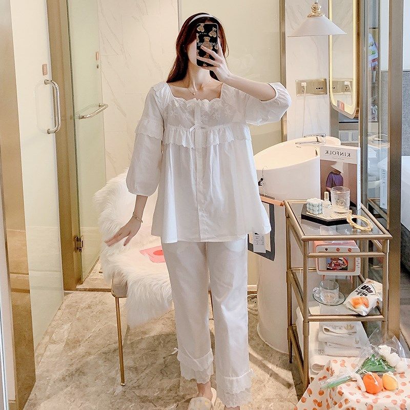 全棉纯棉睡衣女春秋仙女公主风宫廷风可爱外穿长袖夏季家居服套装,女士内衣/男士内衣/家居服,睡衣/家居服套装,淘宝优惠券,粉丝福利购,淘宝优惠卷