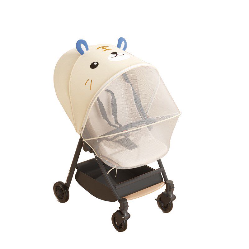 婴儿车蚊帐全罩式通用儿童手推车防蚊罩婴幼儿车罩纱帘加密网纱罩