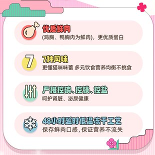 喜崽主食冻干生骨肉全阶高蛋白低磷低脂无谷健康猫粮国产奶猫食品