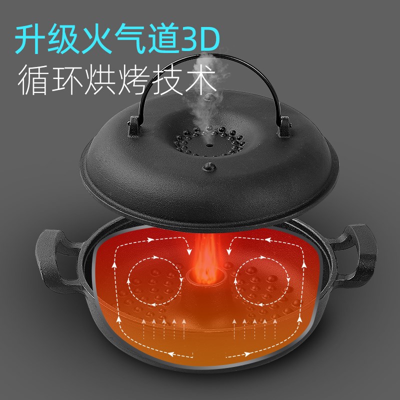 烤红薯烤炉家用加厚铸铁烤地瓜玉米板栗土豆神器多功能老式生铁炉