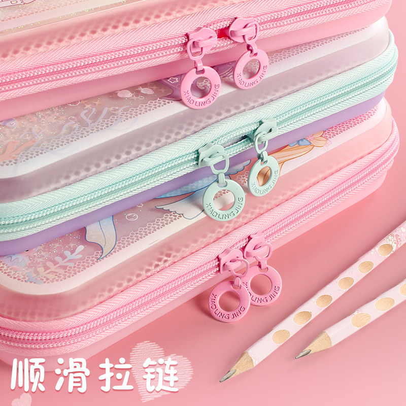 流沙笔袋文具盒女孩双层大容量2021年新款流行小学生女童儿童幼儿,文具电教/文化用品/商务用品,笔袋,淘宝优惠券,粉丝福利购,淘宝优惠卷