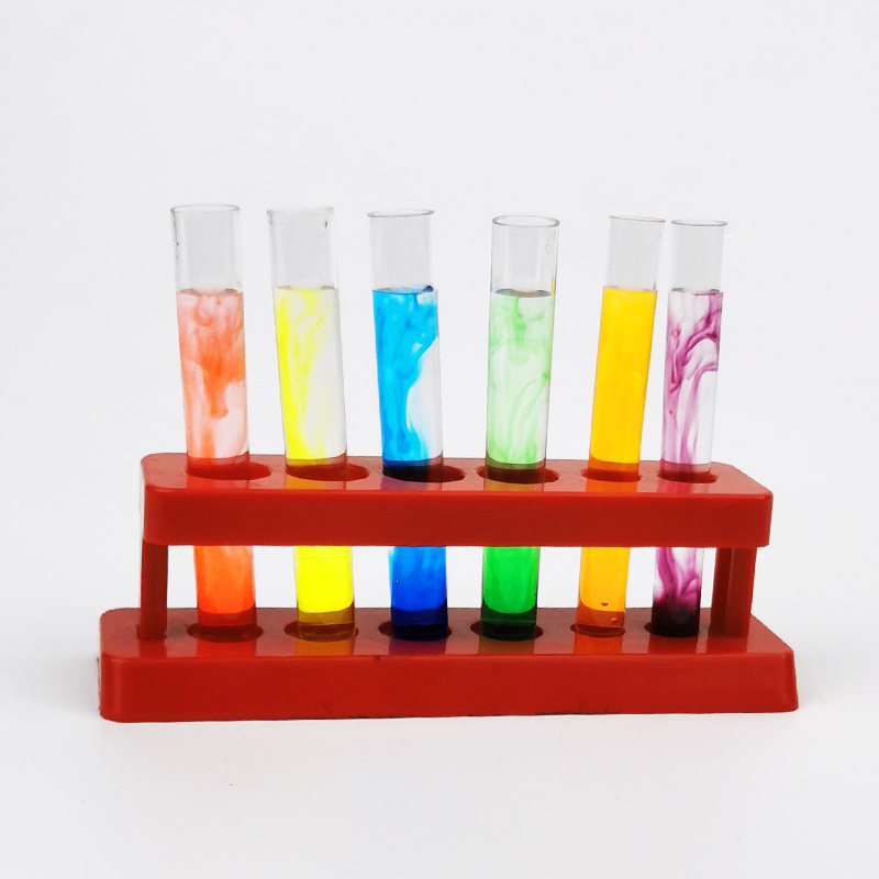 塑料6孔试管架儿童趣味科学小实验幼儿园学生DIY器材玩教具套装组