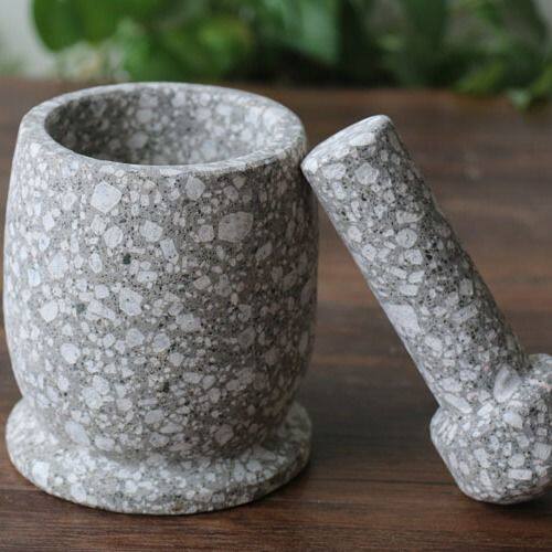 家用麦饭石石臼捣蒜臼原石手动蒜泥窝子研磨罐砸蒜压蒜器