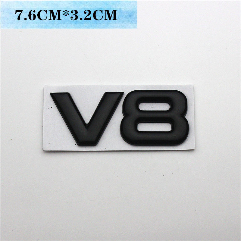 汽车个性v8 v6标志车贴发动机贴标大排量车标侧标改装尾标金属标