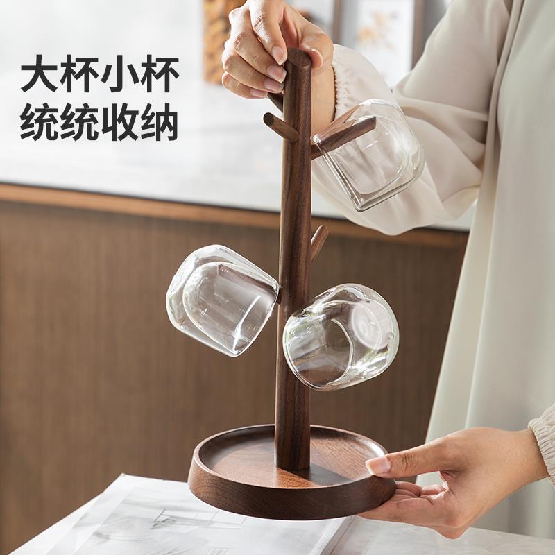 初心欧式沥水杯架家用茶杯子架马克杯挂架放咖啡杯玻璃杯置物架木