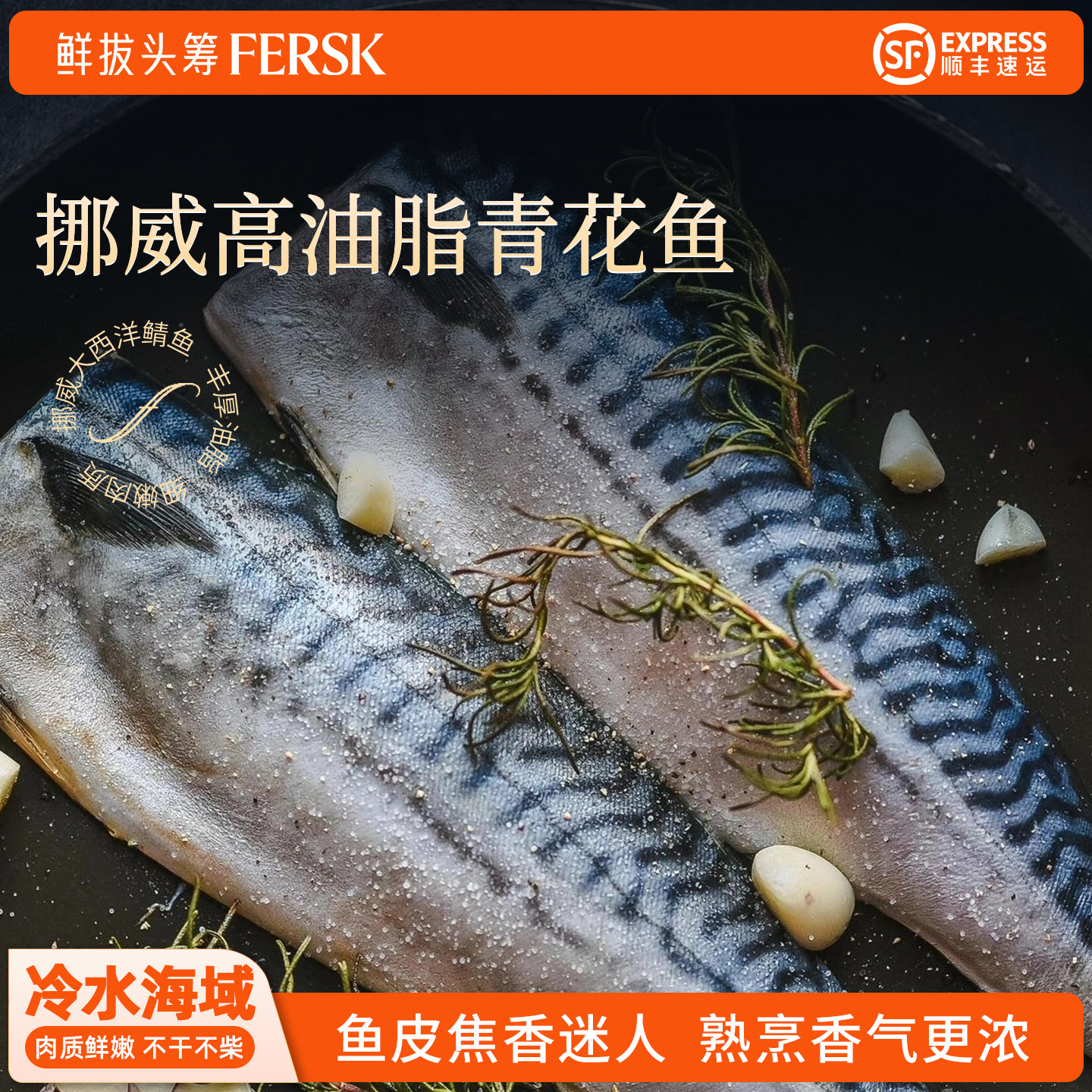 挪威青花鱼3倍油脂鲜嫩超大规格图片