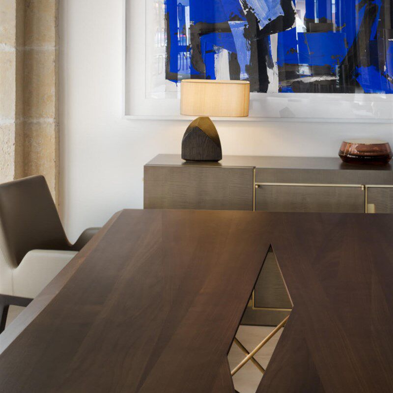 复古台灯 侘寂风卧室床头灯客厅边桌老树木纹艺术灯饰美式乡村