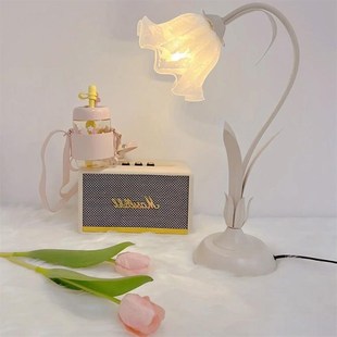 法式田园床头台灯温馨卧室婚房陪嫁礼品台灯儿童房书桌少女台灯具